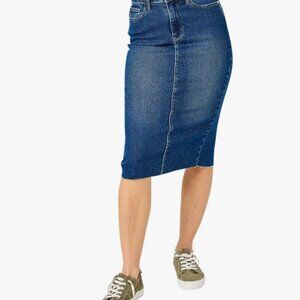 JUDY BLUE High Rise Denim Midi Skirt size 1XL